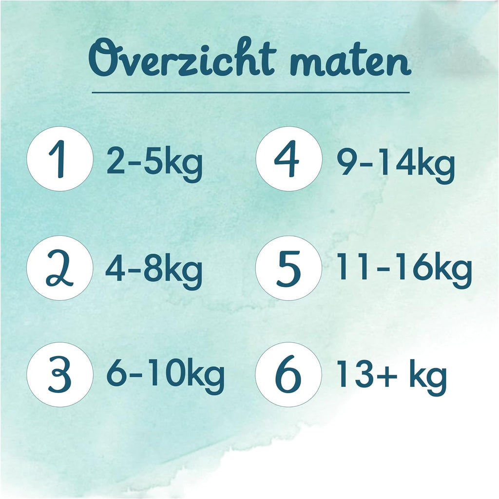 Pampers Maat 3 luiers (6-10kg, Harmony, 204 luiers, Maandbox, Zachte huidbescherming en plantaardige ingrediënten
