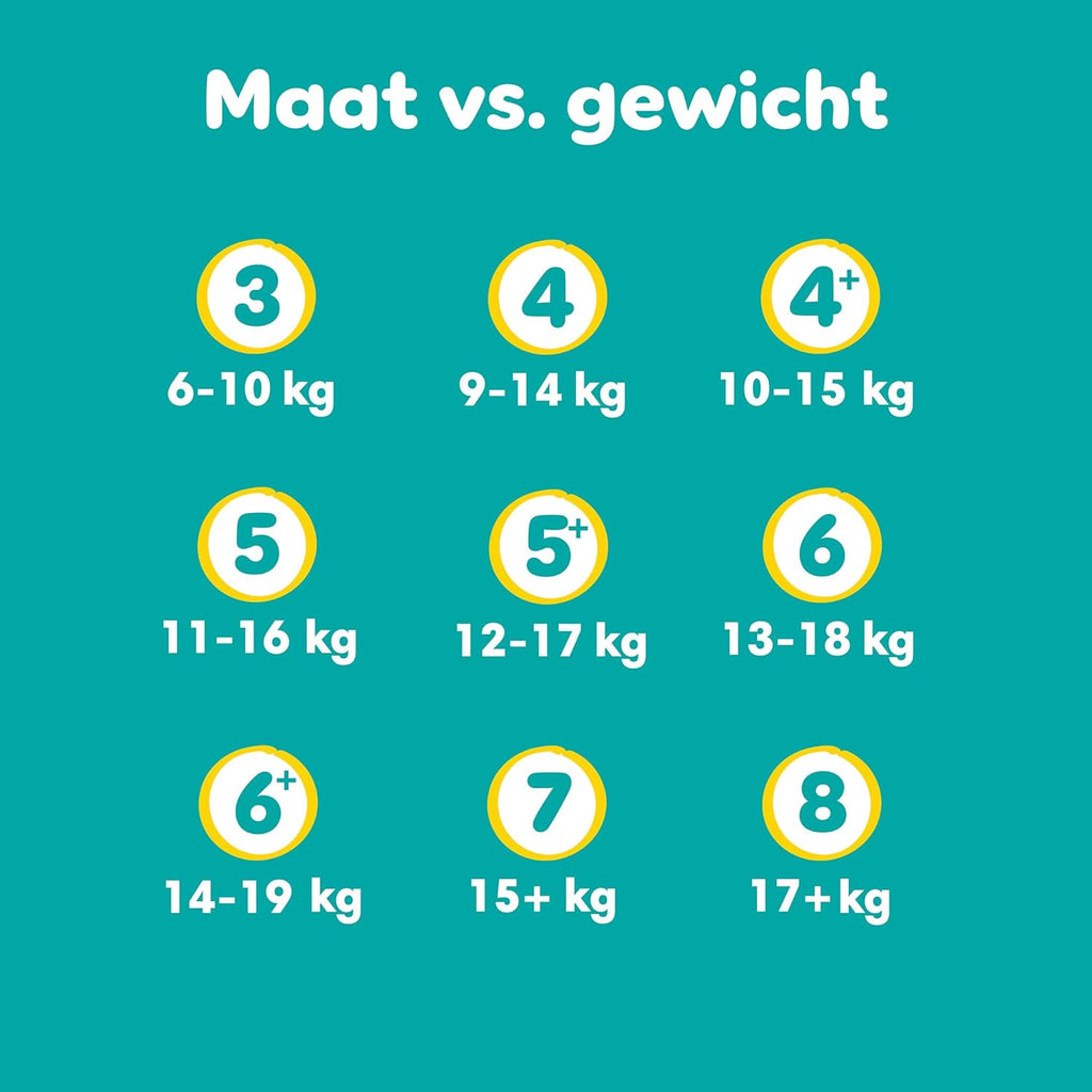 Pampers Baby-Dry Maat 3, 222 luiers, 6kg-10kg, Tot 100% lekbestendig en comfortabel voor de nacht