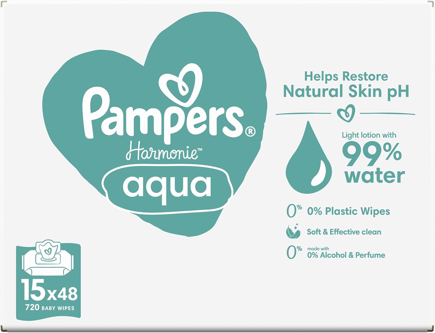 Pampers Doekjes Harmonie Aqua 15x48 =720 doekjes