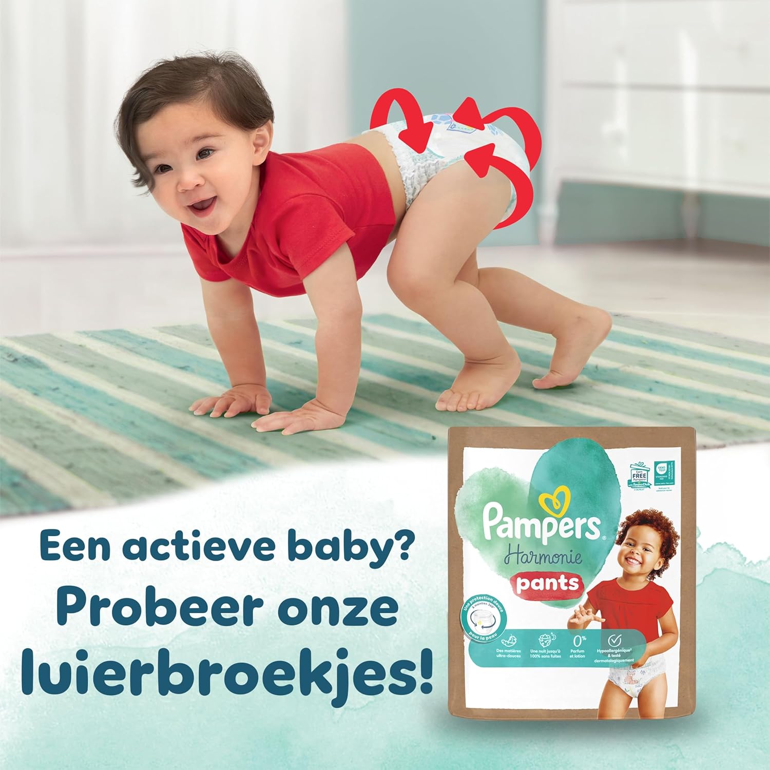 Pampers Harmony luiers Maat 5, 152 luiers, 11kg-16kg, Zachte huidbescherming met 100% droogheid van Pampers