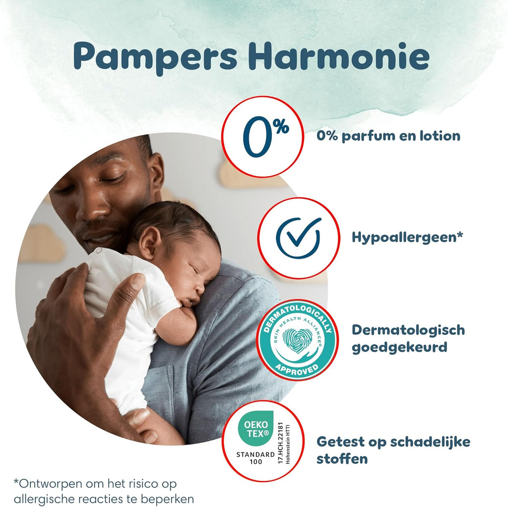 Pampers Harmonie Luiersbroekjes Maat 6, 132 stuks, 15kg+, zachte huidbescherming en 360° comfortabele pasvorm