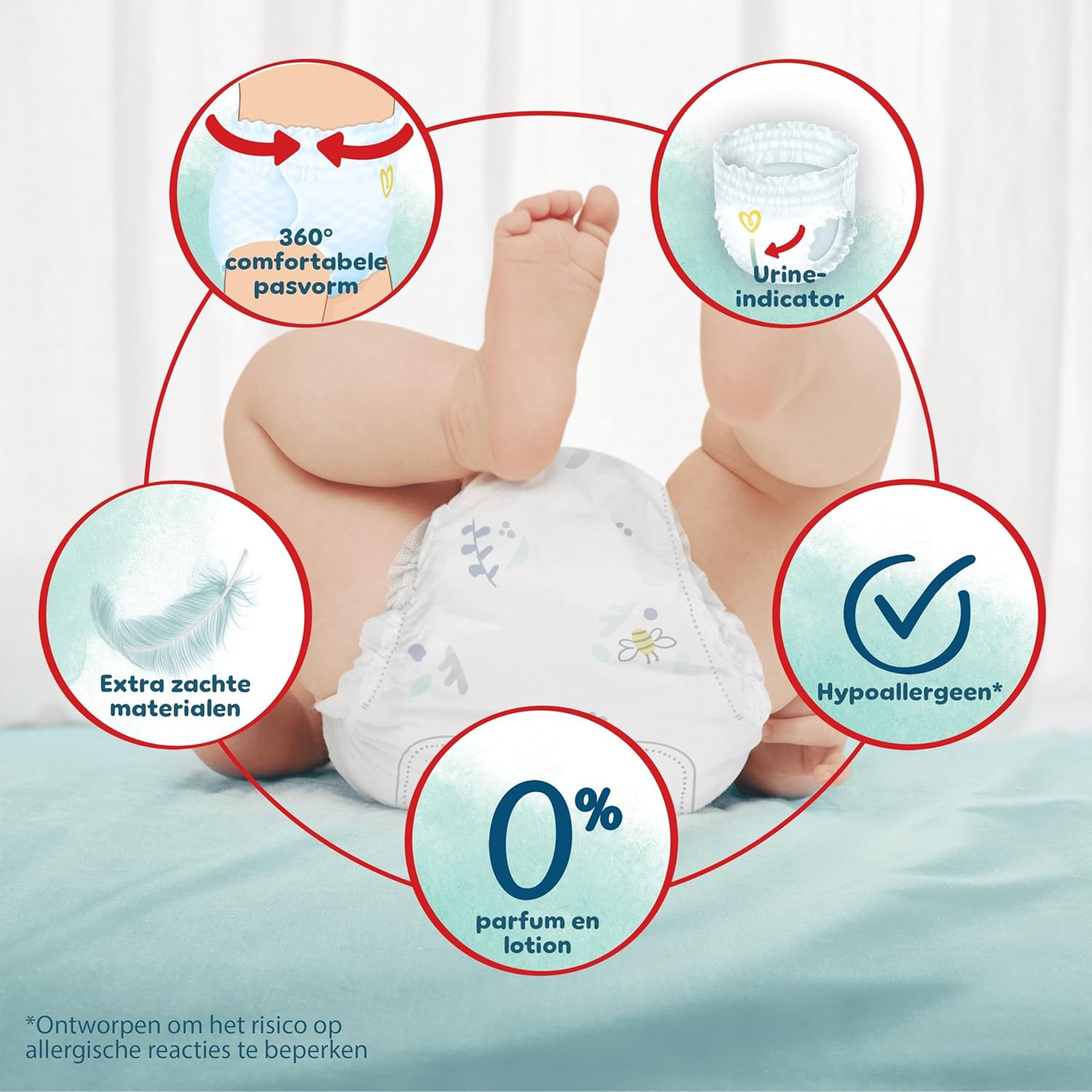 Pampers Harmonie Pants Maat 6, 132 luiers, 15kg+, zachte huidbescherming en 360° comfortabele pasvorm