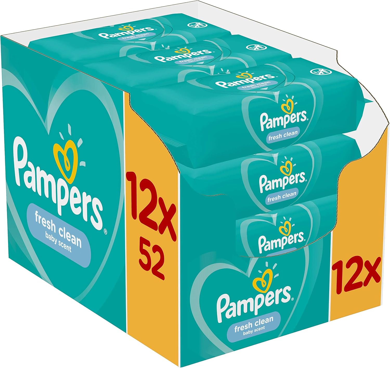 Pampers Vers Schoon Babydoekjes 12 x 52 doekjes