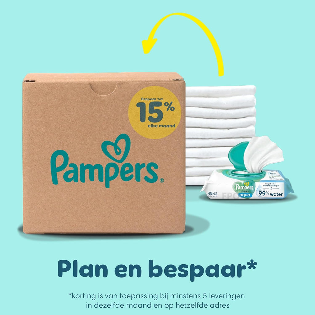 Pampers Premium Bescherming Maat 6, 144 luiers, 13kg-18kg, Dubbele bescherming voor de huid en tegen lekkages