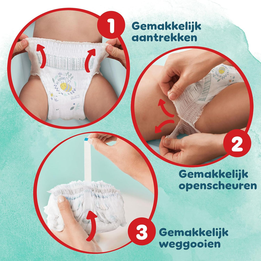 Pampers Harmonie Pants Maat 6, 132 luierbroeken, 15kg+, zachte huidbescherming en 360° comfortabele pasvorm
