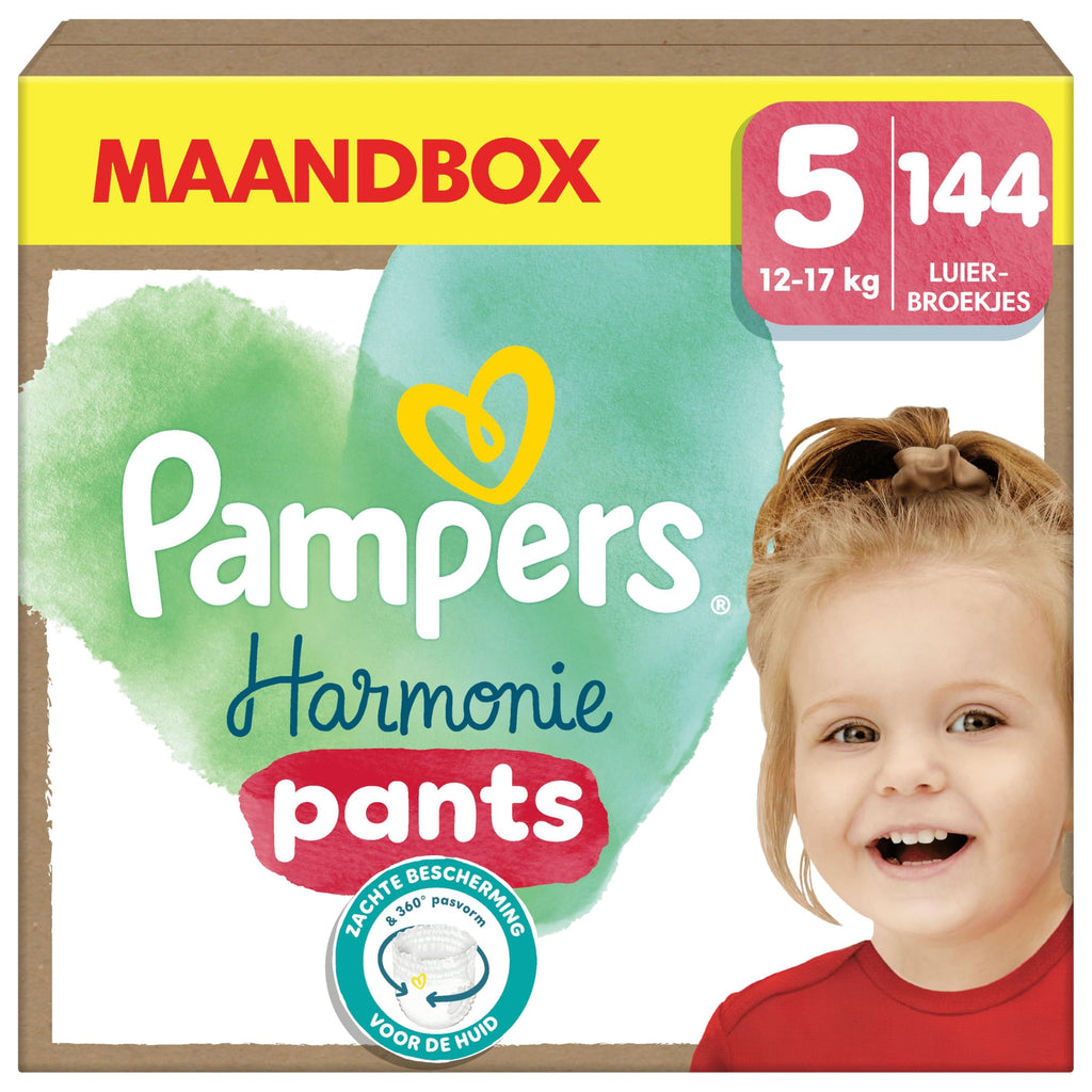 Pampers Harmonie Luierbroeken Maat 6, 132 stuks, 15kg+, zachte huidbescherming en 360° comfortabele pasvorm