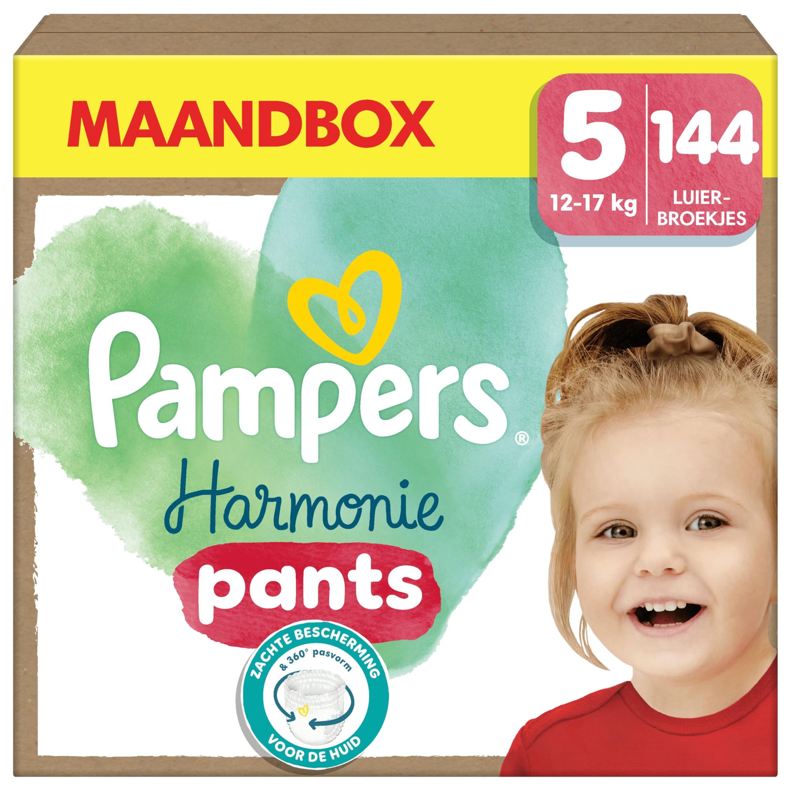 Pampers Harmonie Luierbroeken Maat 6, 132 stuks, 15kg+, zachte huidbescherming en 360° comfortabele pasvorm