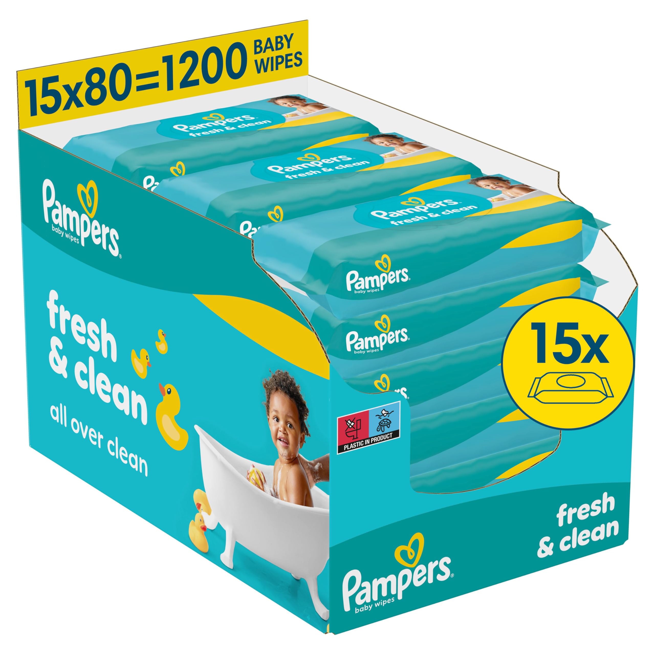 Pampers Vers Schoon Babydoekjes 12 x 52 doekjes
