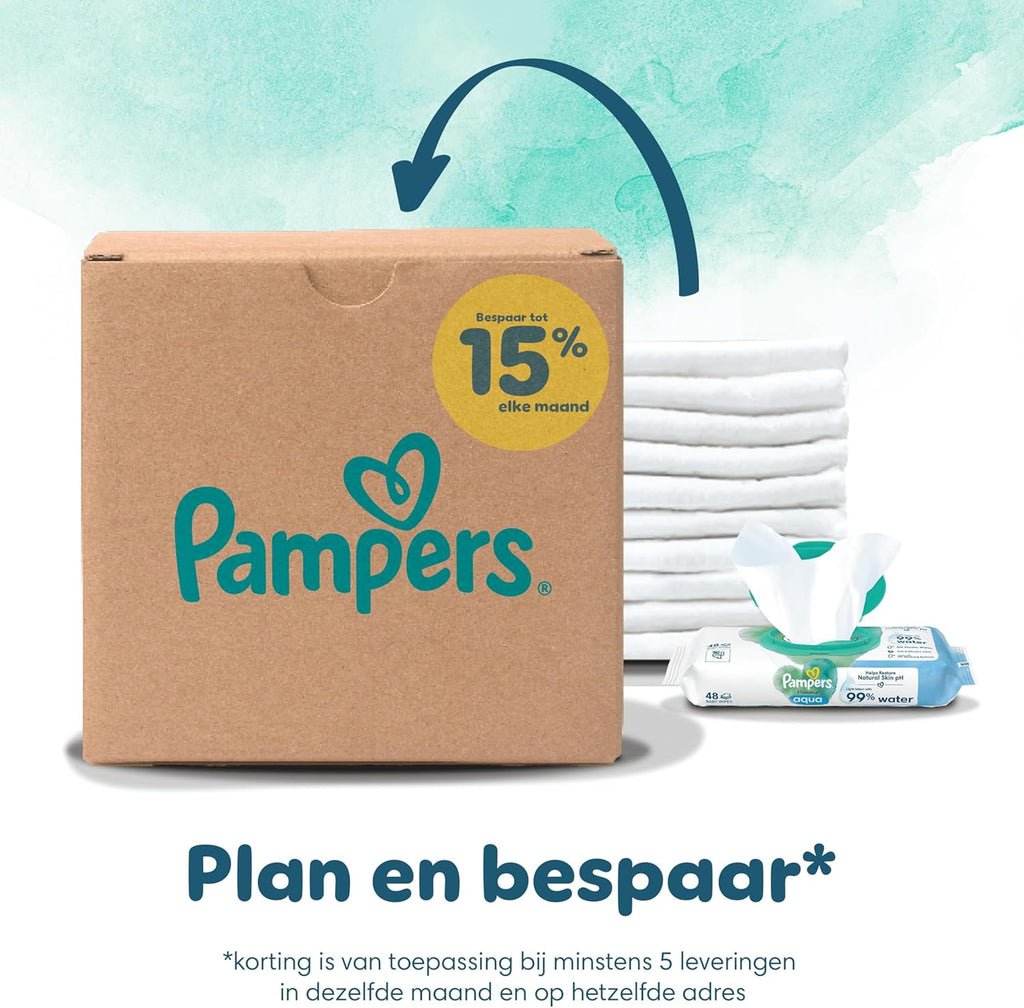 Pampers Harmony Luier Maat 1, 180 luiers, 2kg-5kg, Zachte huidbescherming met 100% droogte van Pampers