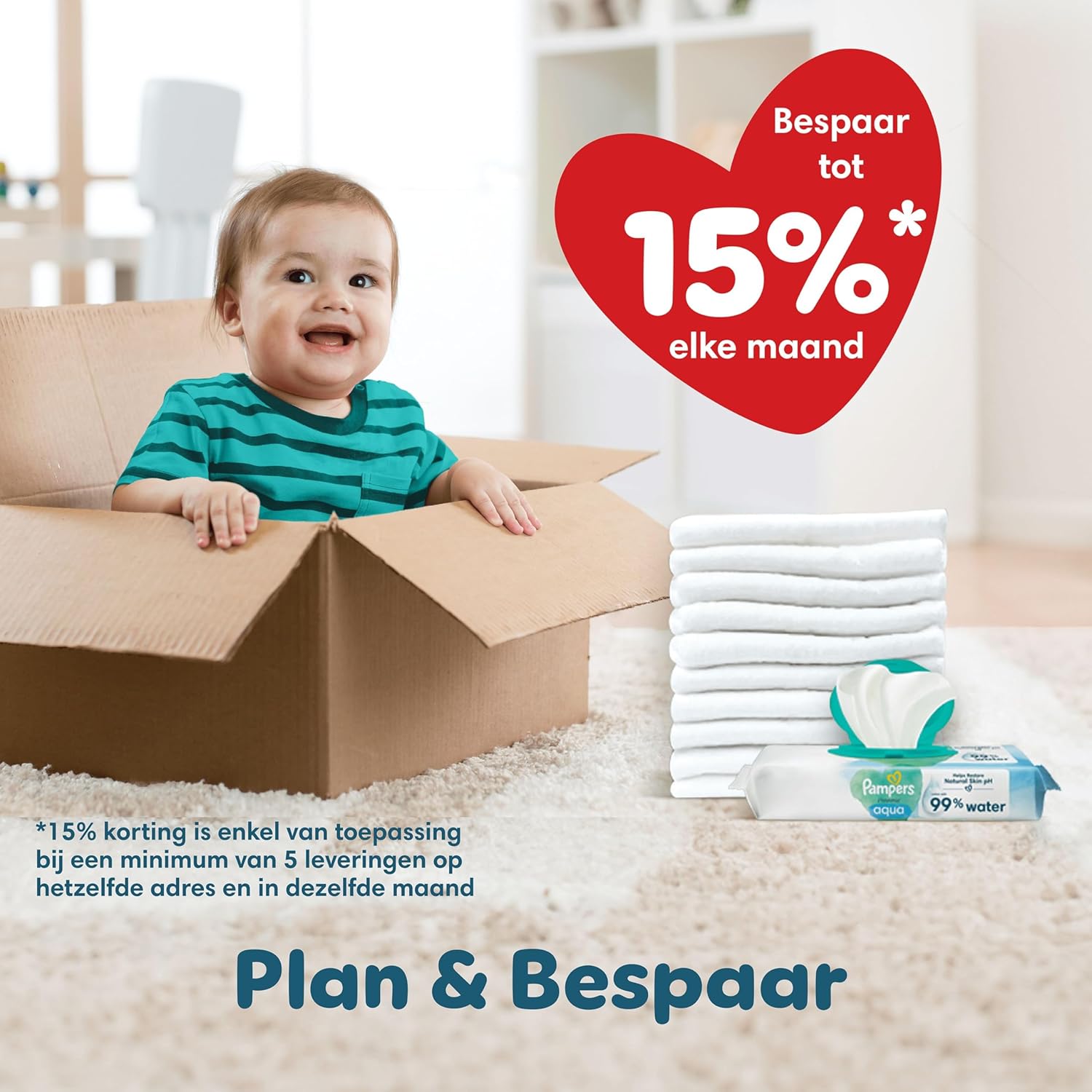 Pampers Baby-Dry Luierbroekjes Maat 3, 192 stuks, 6kg-11kg, 360° pasvorm om openingen en lekkages te helpen voorkomen, maandelijks doos